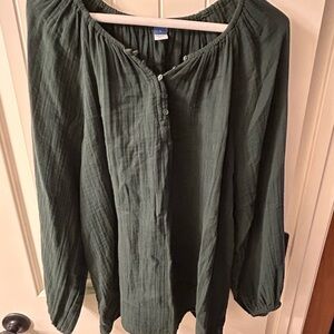 Women's Green Blouse- Old Navy
